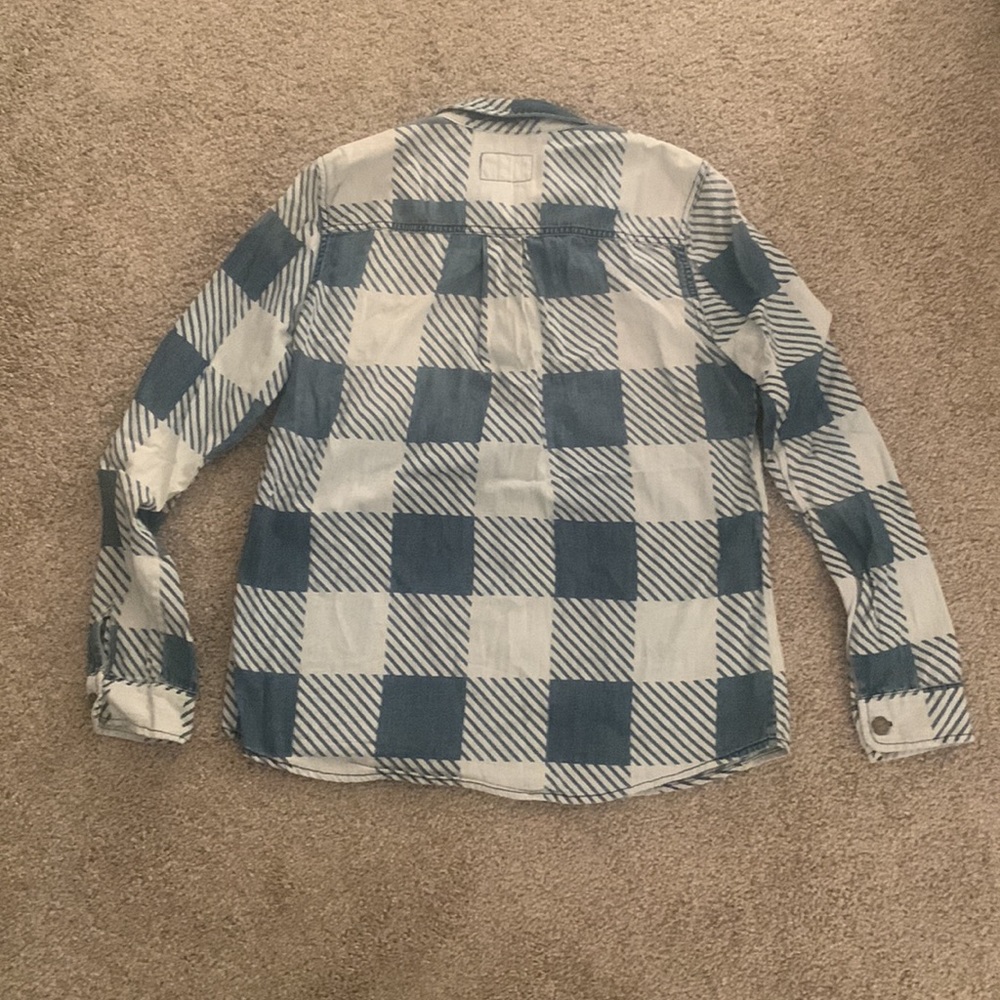 Current Elliot Checkered Chambray Button Down - image 4